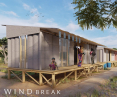 Windbreak shelter project won first prize in Asylum competition