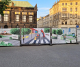 Grafiki informujące o przeobrażeniach centrum Poznania – plac Wolności