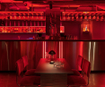 The interiors of the club are kept in an intense red color