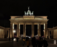 Iluminacja Bramy Brandenburskiej, luty 2022, Berlin