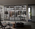 Legno closet with S1200 doors with muntins