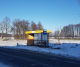 Bus stop, Zielona Łąka, Pleszewo county, Greater Poland