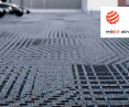 Textra - three-dimensional flat-woven carpet in tiles