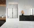 Two-wing bathtub screen from the Smart Black collection