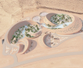 Projekt willi na pustyni inspirowany jest kształtem wydm
