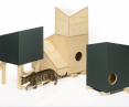 The cat-shaped shelter was created under the guidance of the social.form studio