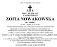 Nie żyje Zofia Nowakowska