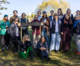 Female and male students of Bialystok University of Technology at Sloboda Cyclery