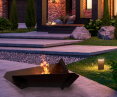 Free-standing garden fireplaces
