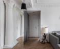 An apartment with columns in a Krakow townhouse