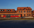 Library in Pleszew in the building of the narrow-gauge railroad station