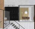 Projekt koncepcyjny przestrzeni coworkingowej w budynku mieszkalnym