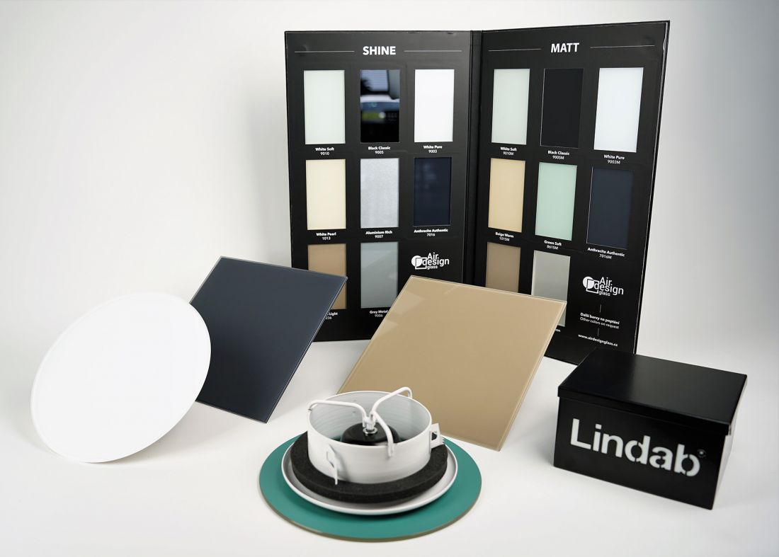 Lindab Airy Glass występują w 24 wzorach i kolorach
