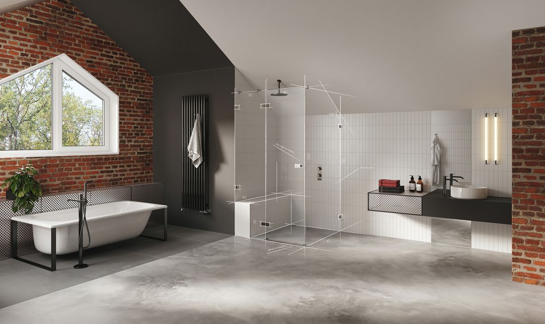 Kabina Avexa Gunmetal Brushed – przykład możliwości kabin Na Wymiar w ofercie New Trendy