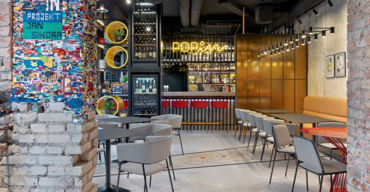 POP in Diner & Bar by Sikora Interiors Architecture.