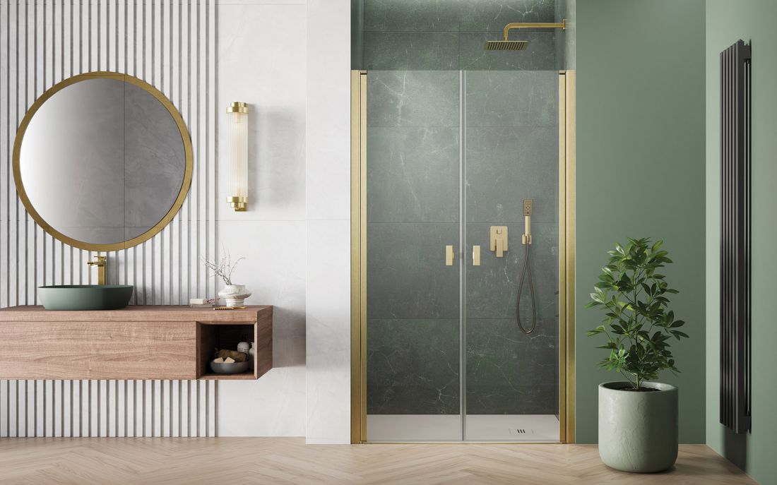 Drzwi prysznicowe NES DWJ Brushed Gold