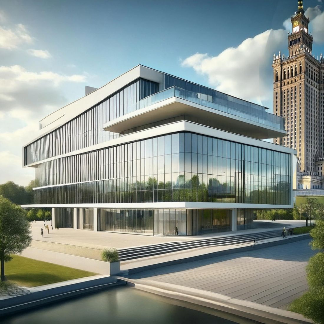 Koncepcja budynku Muzeum Sztuki Nowoczesnej w Warszawie według Le Corbusiera