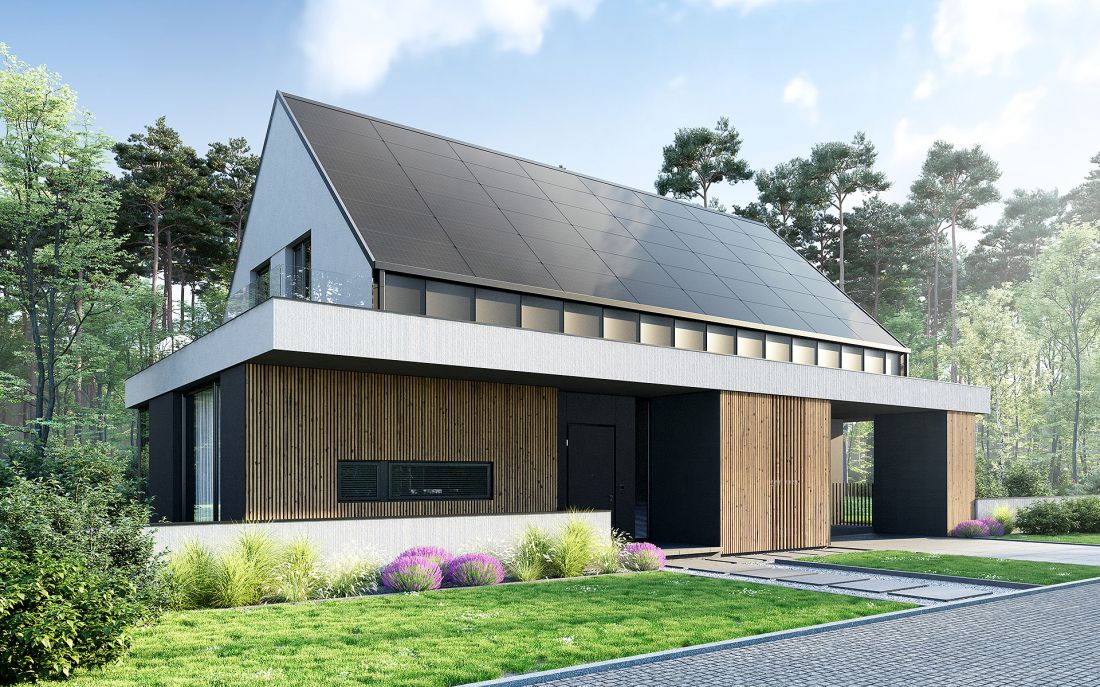Zaawansowany technicznie dach solarny