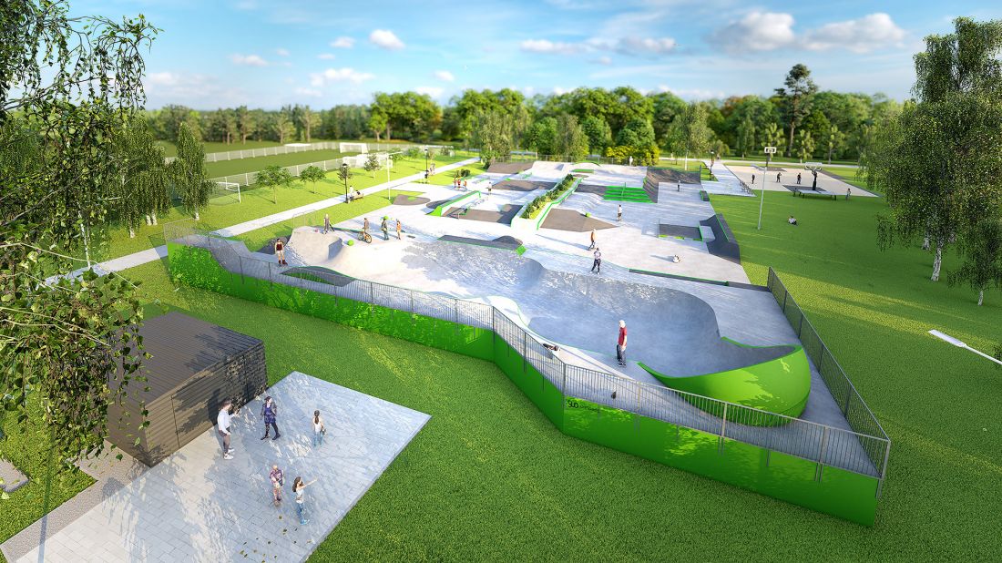 Projekt skateparku betonowego w Jaworznie