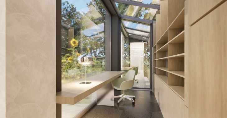 A multigenerational house in Krakow. An interior that combines