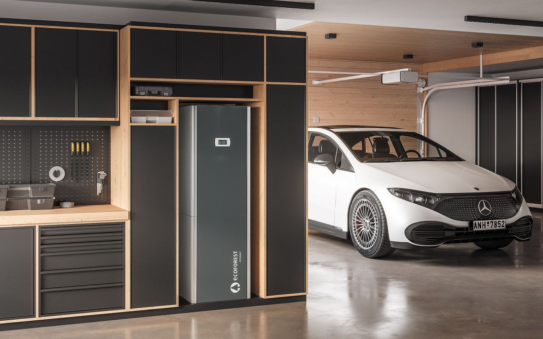Modele ecoGEO+ Compact posiadają wbudowany zasobnik c.w.u. 165 l