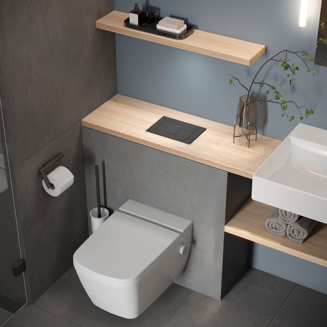 Stelaż WC TECEprofil o wysokości 750 mm