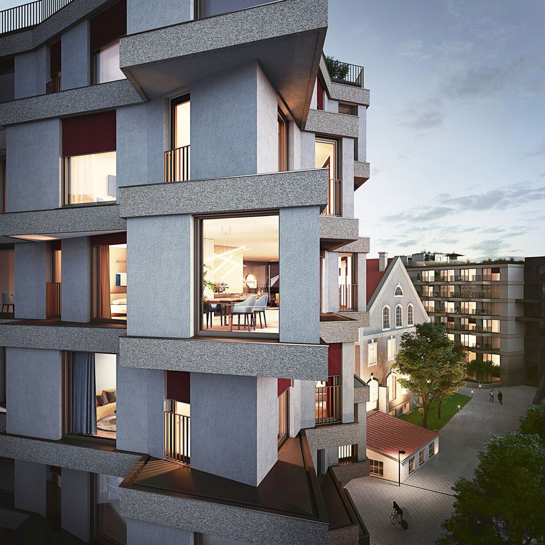 Nowoczesne okna Schüco z PVC-U pozwalają na urozmaicenie architektury budynku Fot. © Sorin Morar / Schüco