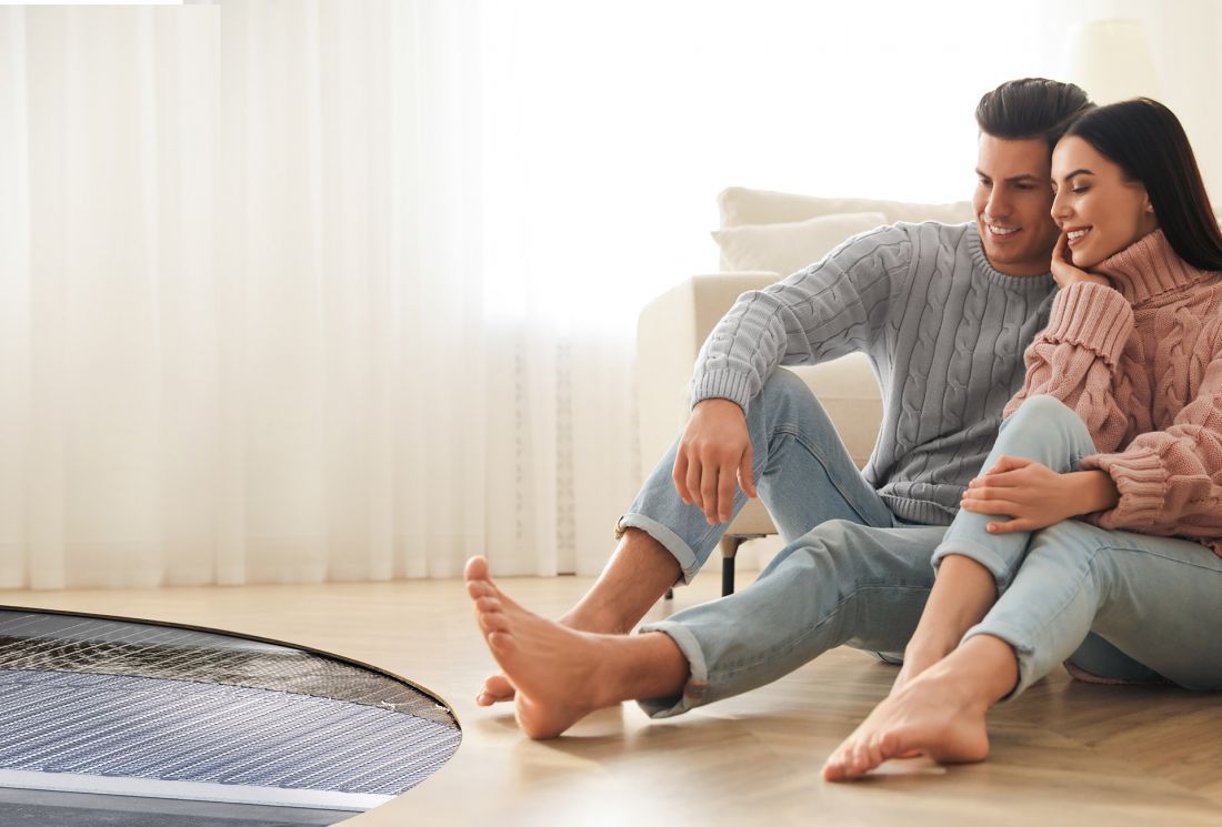 Przykład ułożenia folii grzejnej ELEKTRA WoodTec™