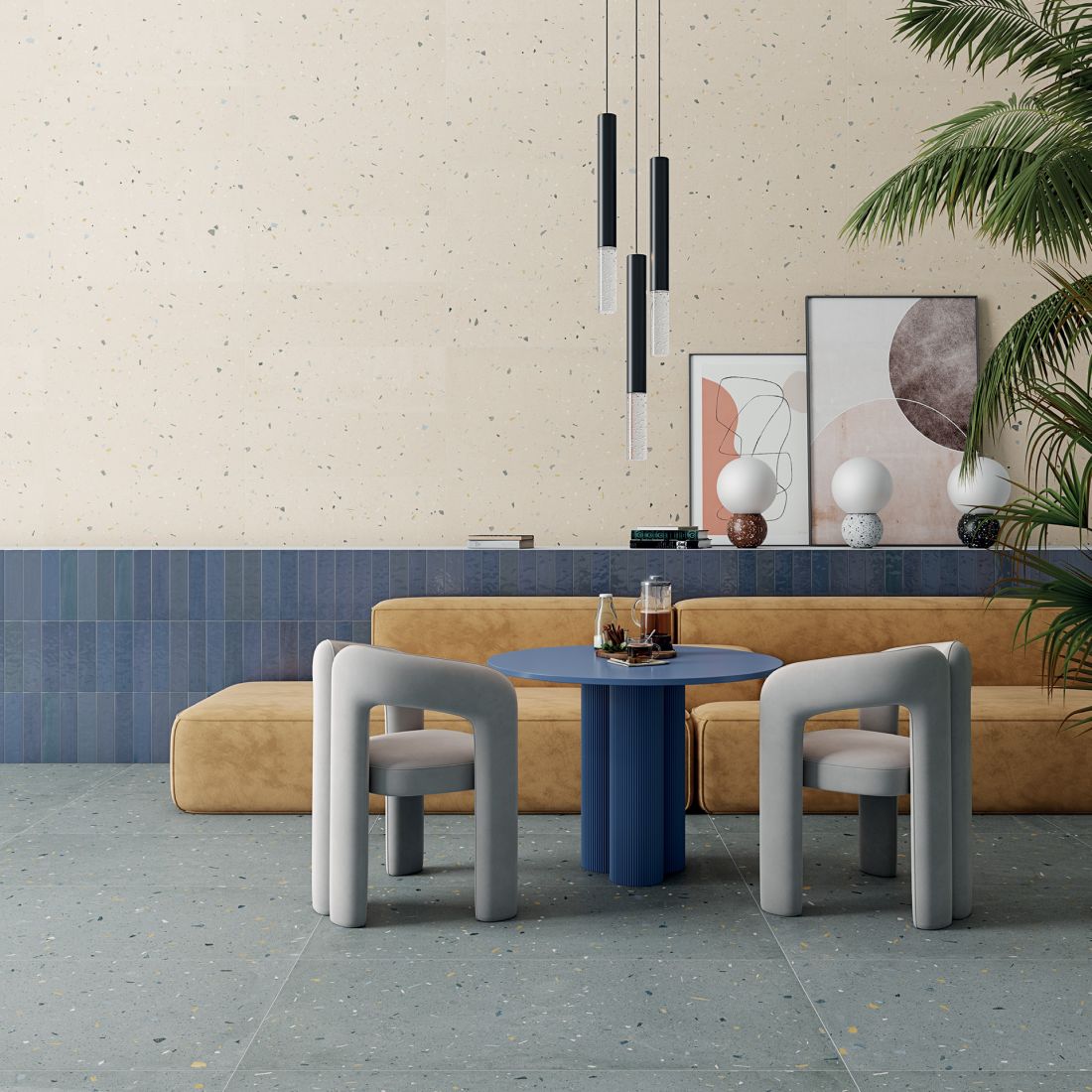 CROCCANTE-R Arandano 60x120 cm + TOPPING-R Arandano 32x99 cm