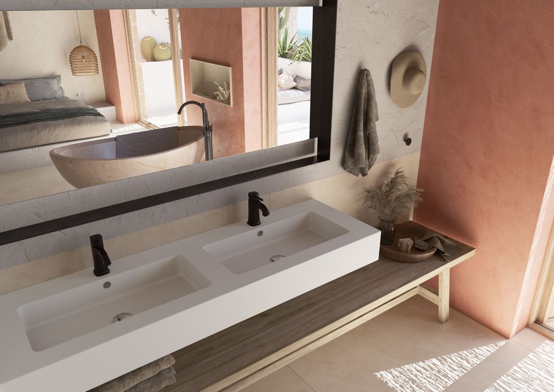 Umywalki podblatowe Integrity, model Evita (Silestone Blanco Zeus)