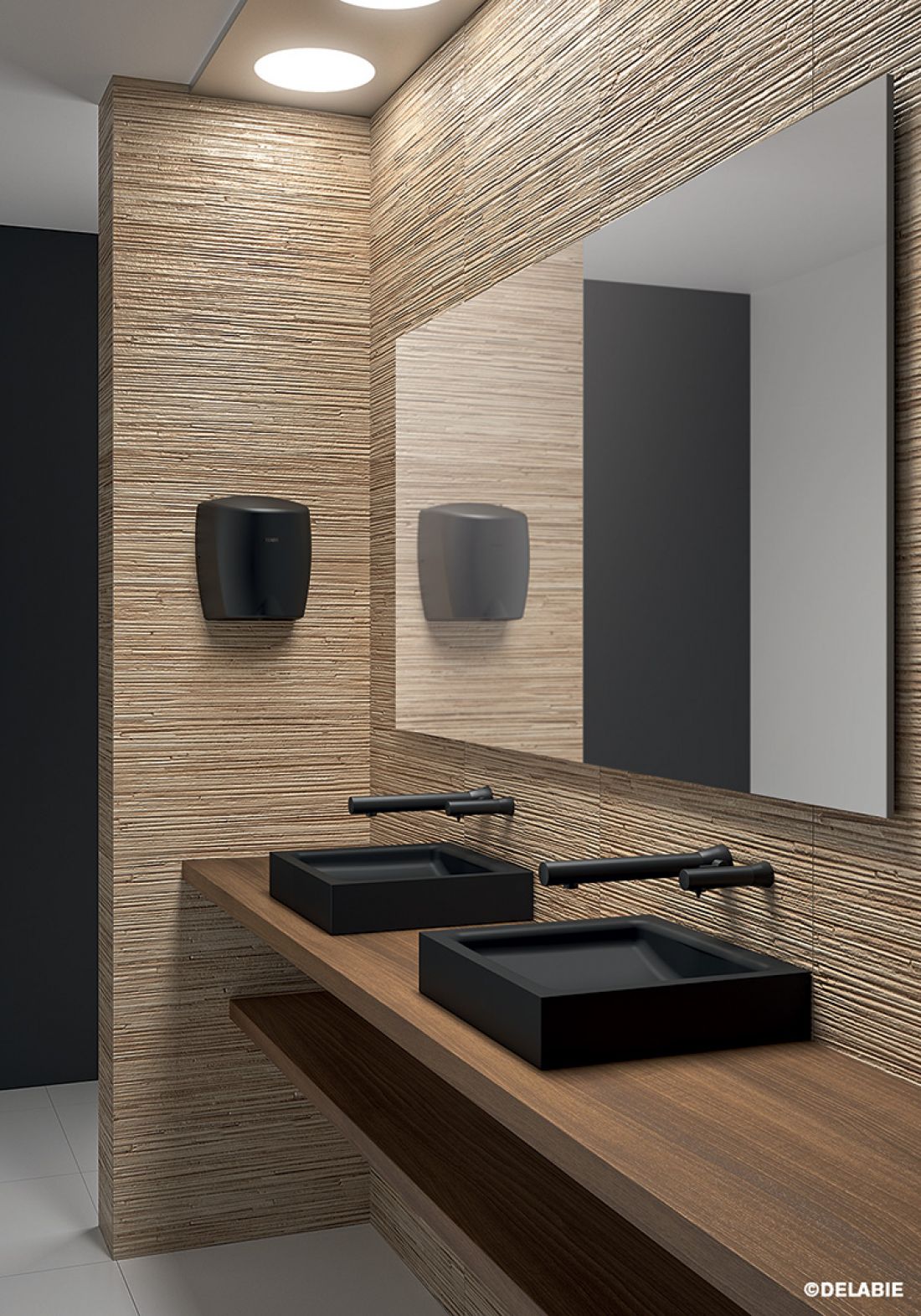 Umywalka UNITO BLACK, armatura BLACK BINOPTIC i czarne akcesoria 