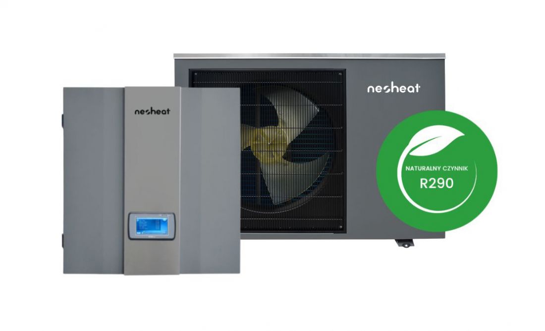 Neoheat Eko MONO na R290 to ekologiczna pompa ciepła, którą cechuje bardzo cicha praca