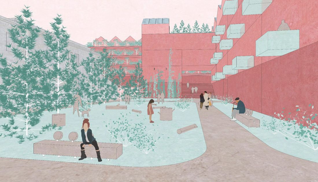 nowa ekodzielnica w Chrzanowie, koncepcja architektoniczno-urbanistyczna (proj.: Aleksandra Wasilkowska)
