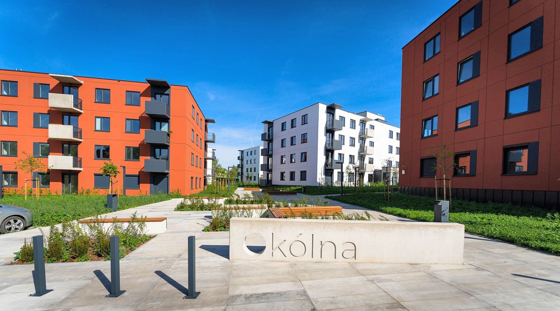 prefabrykowane osiedle w Toruniu przy ul. Okólnej, PFR Nieruchomości (proj.: S.A.M.I Architekci, realizacja: Pekabex Bet)