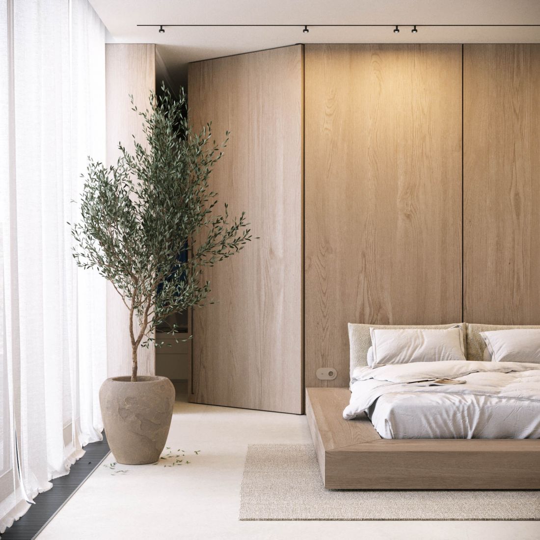 Sypialnia projektu SCENA Interior Design