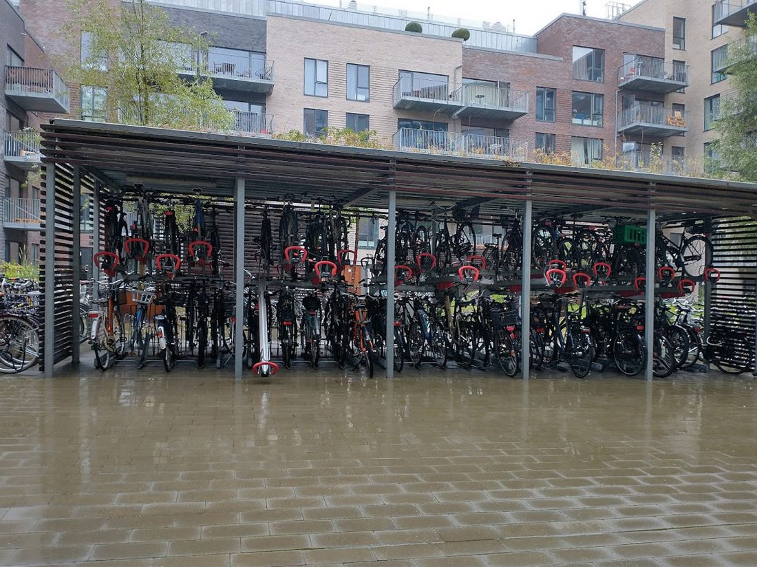 Kopenhaga - piętrowy parking rowerowy