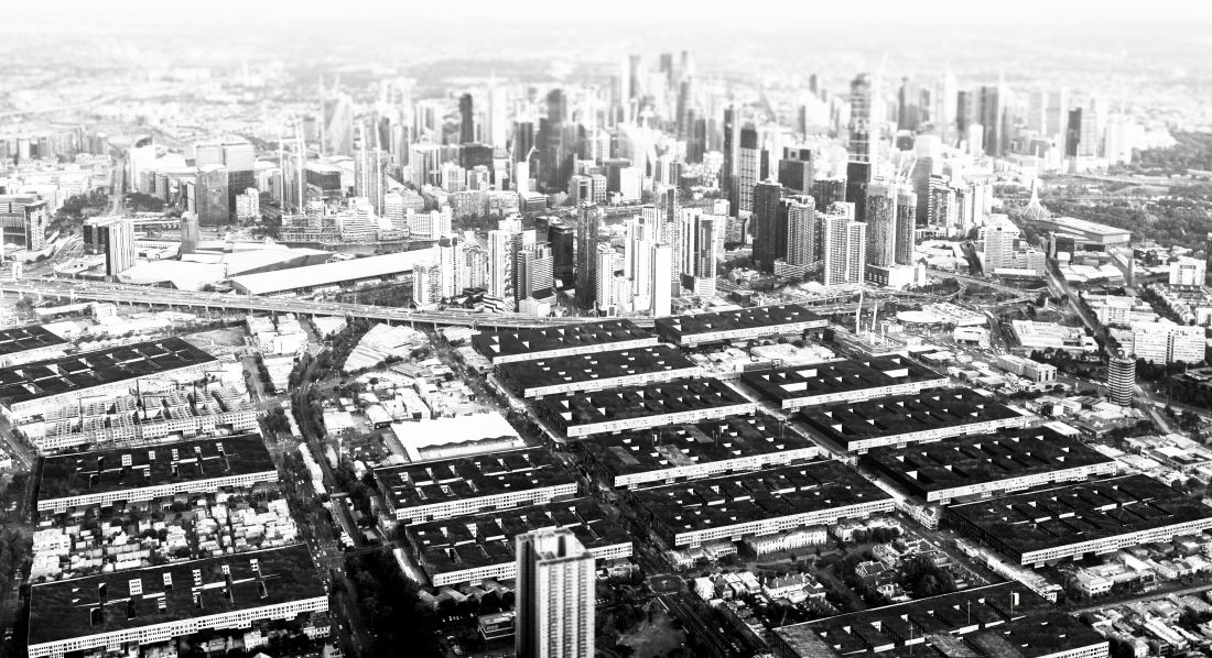 Widok na Melbourne wraz z proponowanymi obiektami