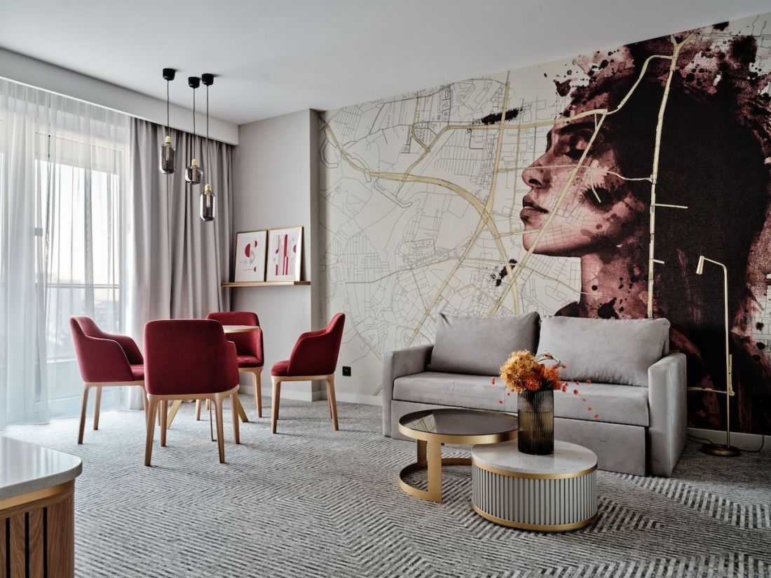Rodzinny apartament z akcentami czerwieni