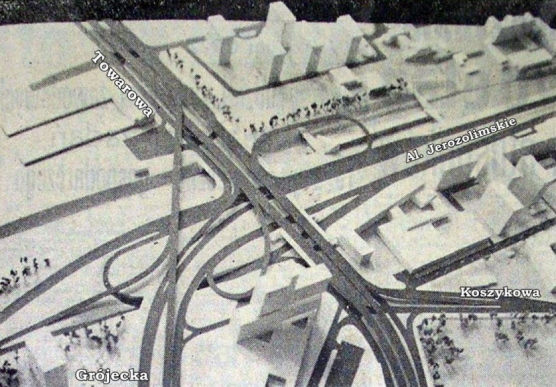 Plac Zawiszy - koncepcja z lat 70.