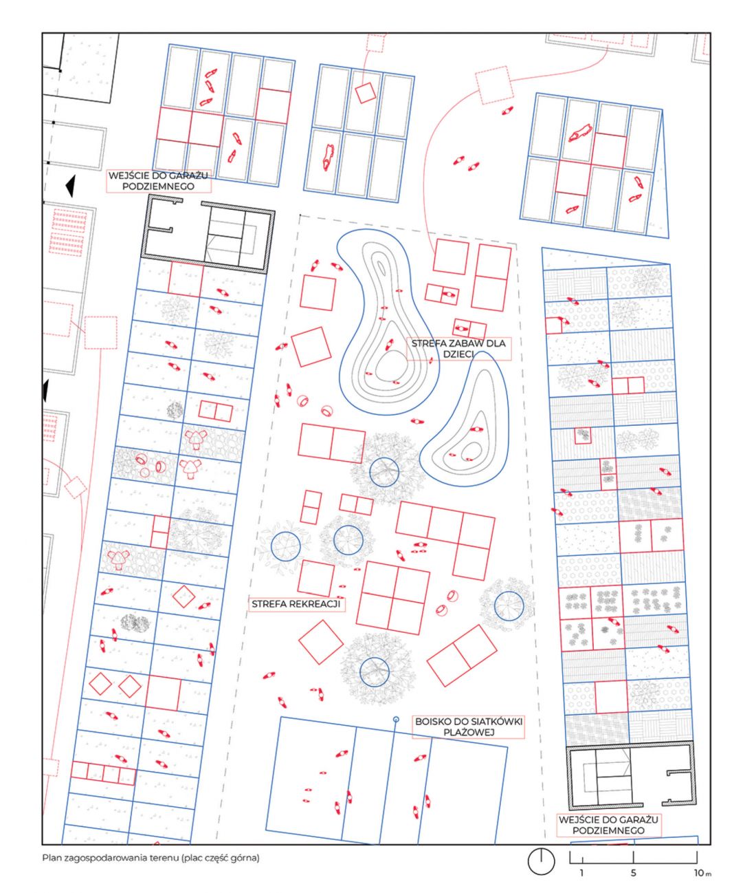 plan zagospodarowania terenu; plac, część górna