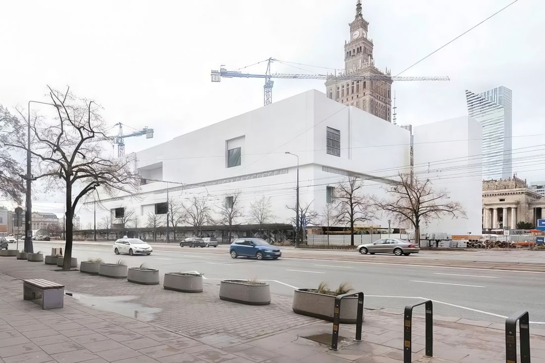 Powstający budynek Muzeum Sztuki Nowoczesnej w Warszawie - Pracownia Thomas Phifer and Partners
