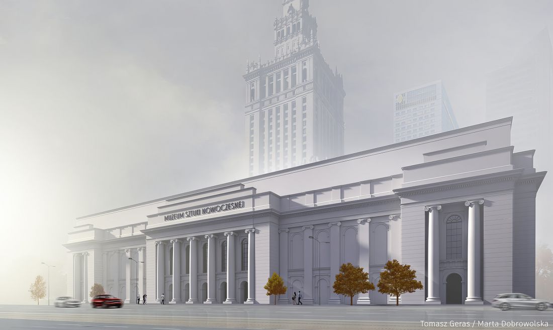 Propozycja estetyki budynku Muzeum Sztuki Nowoczesnej w Warszawie