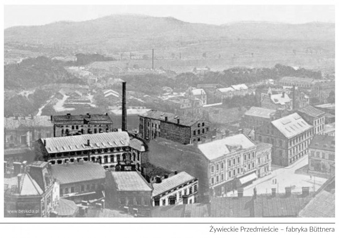 Lokalizacja (fotografia archiwalna - Żywieckie Przedmieście - fabryka Büttnera)