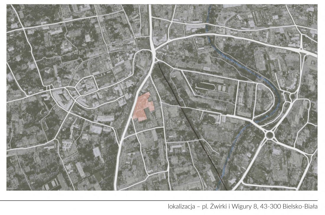 Lokalizacja - pl. Żwirki i Wigury 8, Bielsko-Biała