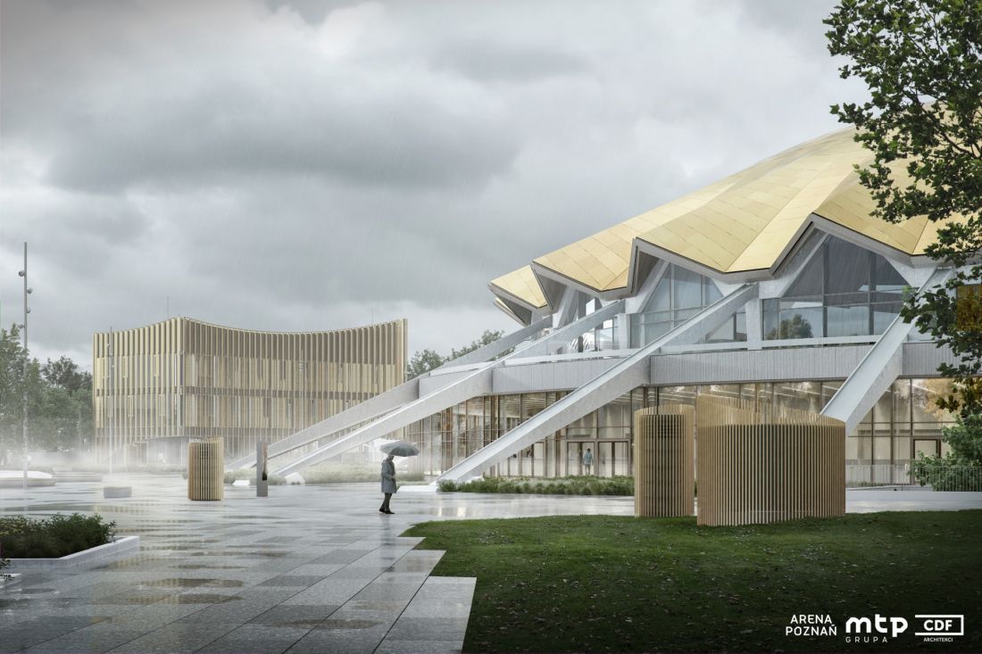 Hala widowiskowo-sportowa Arena po przebudowie, wizualizacja, proj. CDF Architekci