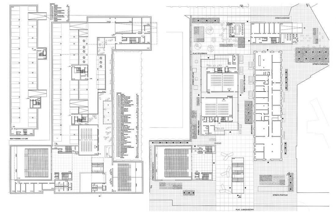 rzut poziomu -1 i parteru