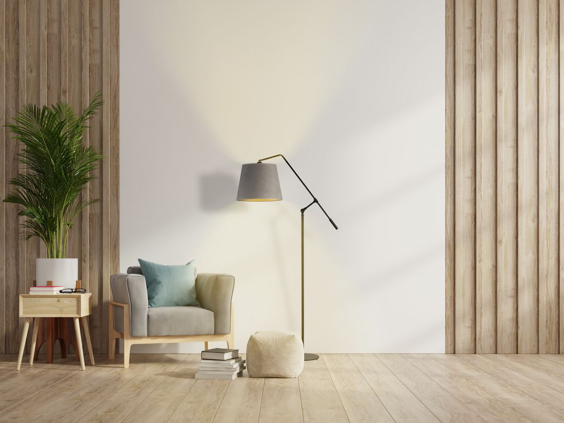 Lampa podłogowa na wysięgniku FOYA VELUR