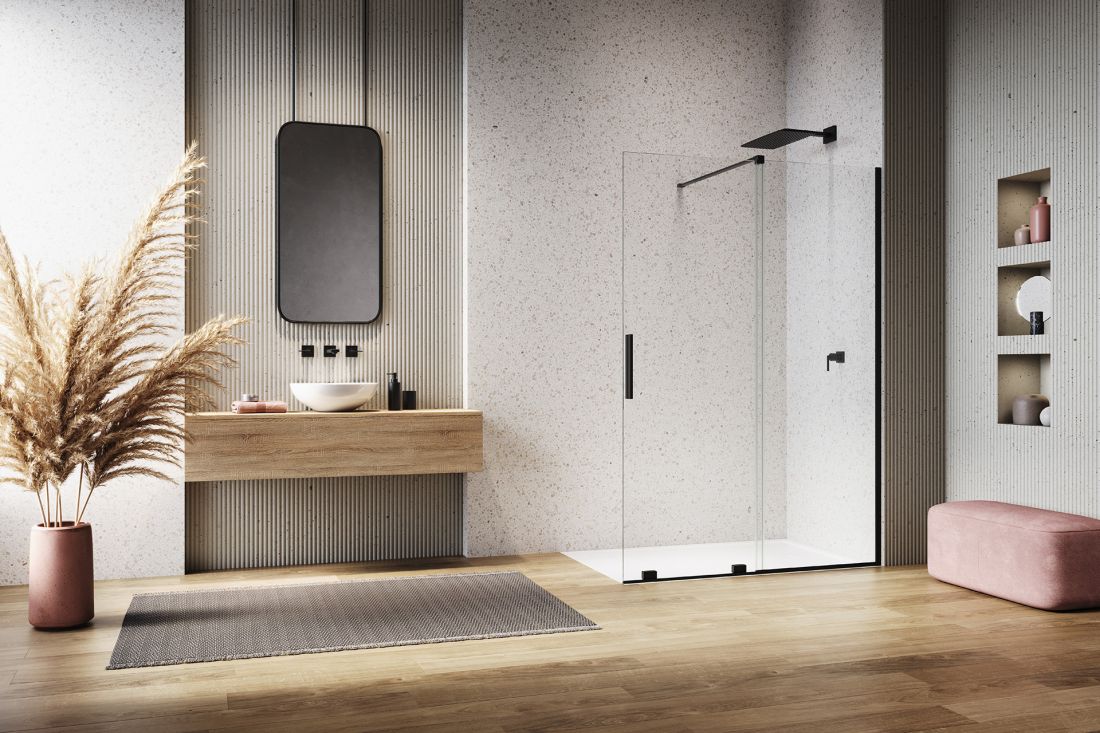 AMALIA D35S2 WALK-IN BLACK LINE
