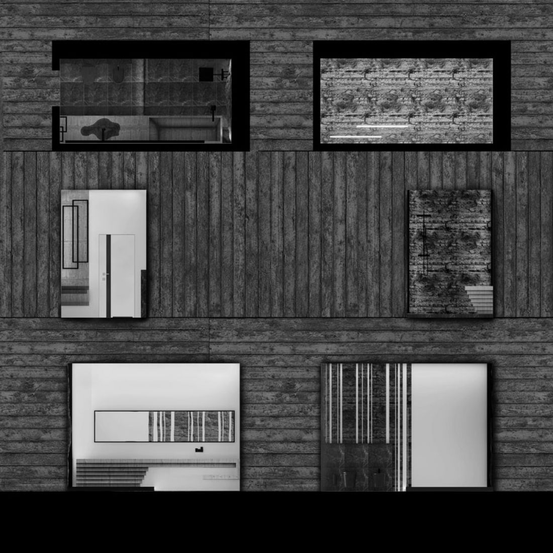 Projekt wnętrza łazienki w domu jednorodzinnym, proj.: Patryk Tatara