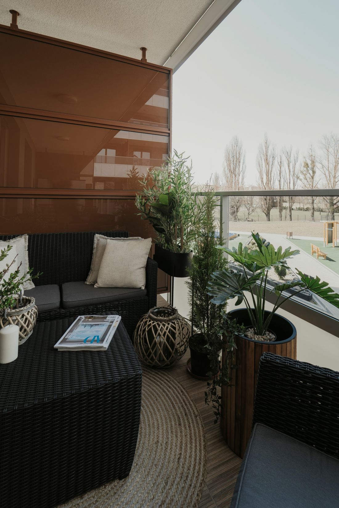 Balkon został podzielony na trzy strefy